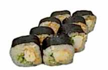 Острый ролл с копчёным  лососем